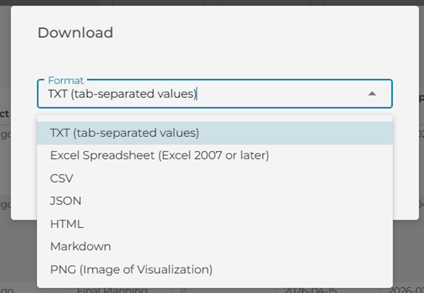 Analytics Lead Generation Company List Download Formats Drop-Down Menu All Options