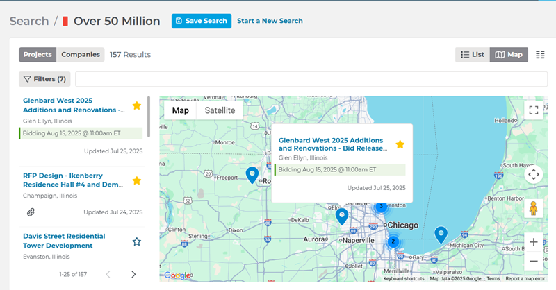 Project Intelligence Map View Pin