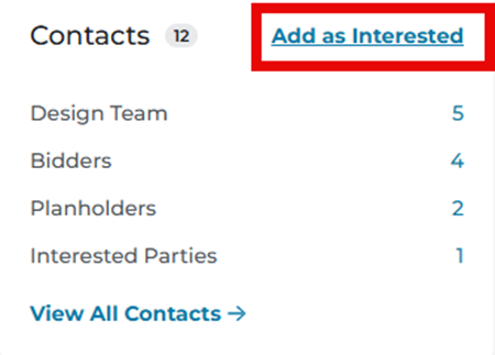 Project Intelligence Add as Interested Button Project Details Page