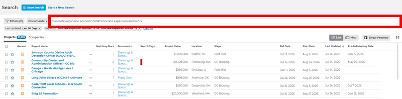 Proximity Search Keyword Search Bar