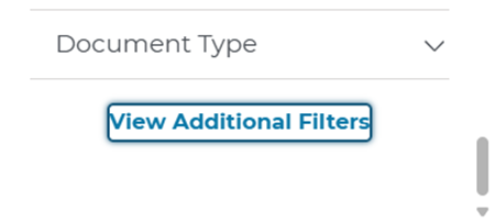 Project Intelligence View Additional Filters Button
