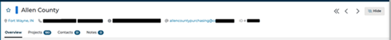 Company Details Page Header