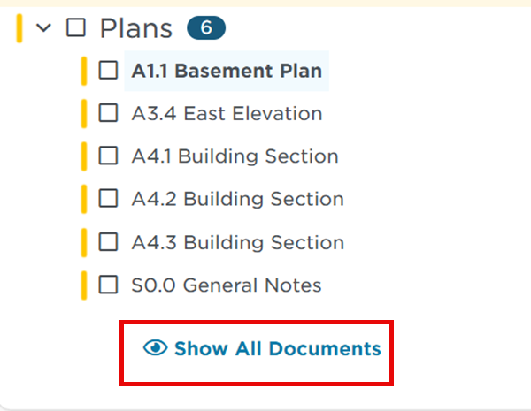 Document Viewer Show All Documents Link