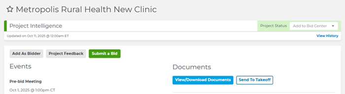 Document Viewer Project Details Page Button