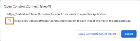 Prompt to allow browser to open CCTO
