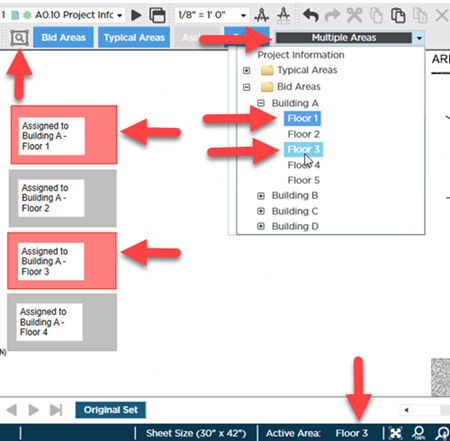 Show takeoff in color toggle - all areas