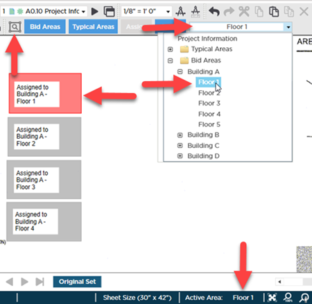 Show takeoff in color toggle - all areas