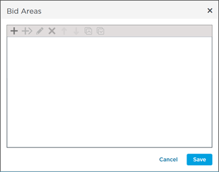 blank bid areas dialog box