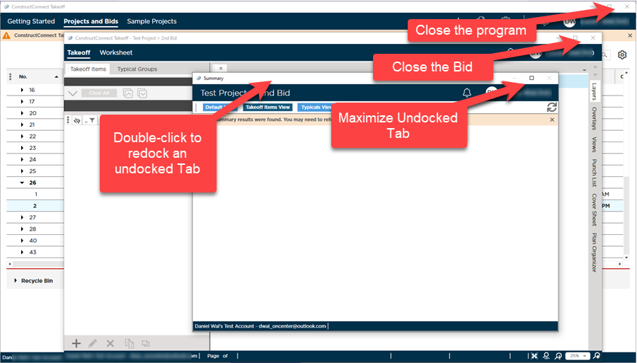 02.05 Closing a Bid Closing the Program or Closing an Undocked