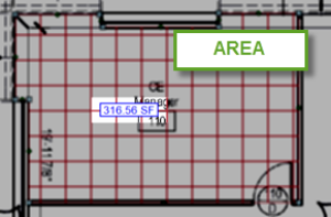 show dimensions on area takeoff