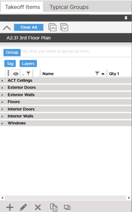 Conditions Pane Grouped by Type - by default, all groupings are collapsed.