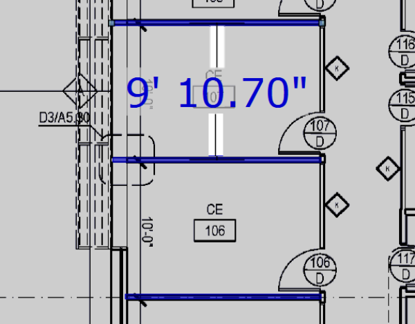 auto-dimension lines, single object selected