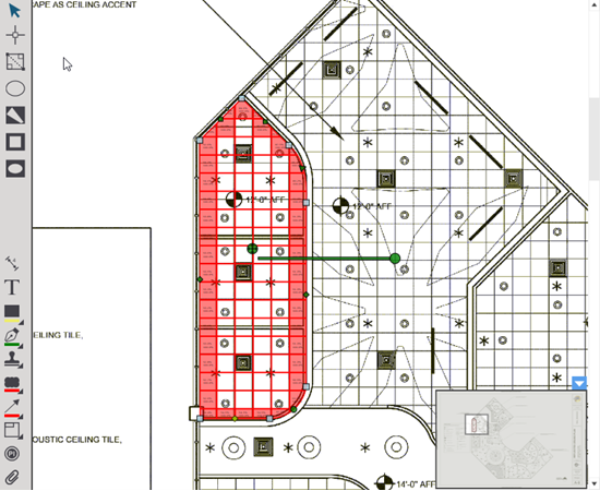 takeoff shows partial tiles information