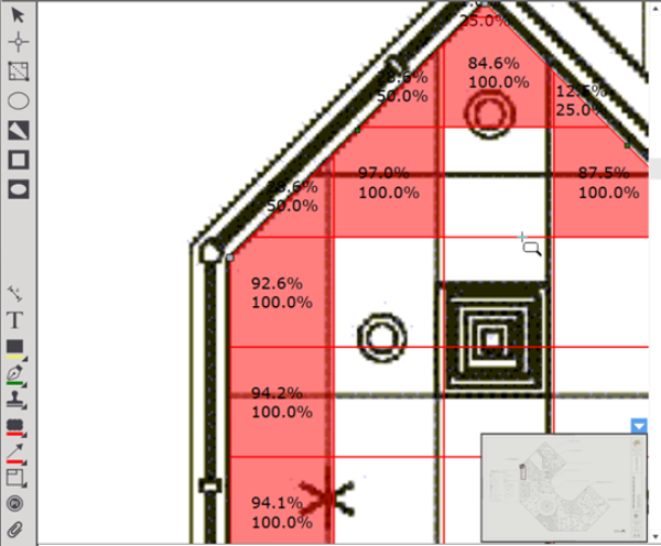 takeoff shows partial tiles information
