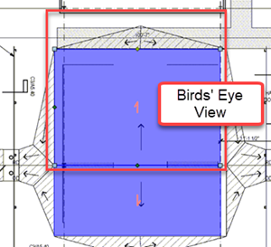 when drawing slope press the G button to toggle between Birds eye and actual views