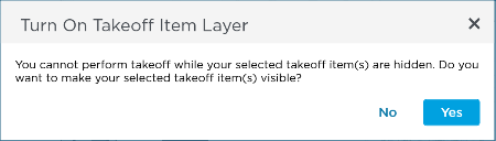 prompt to turn on hidden Takeoff Item layer