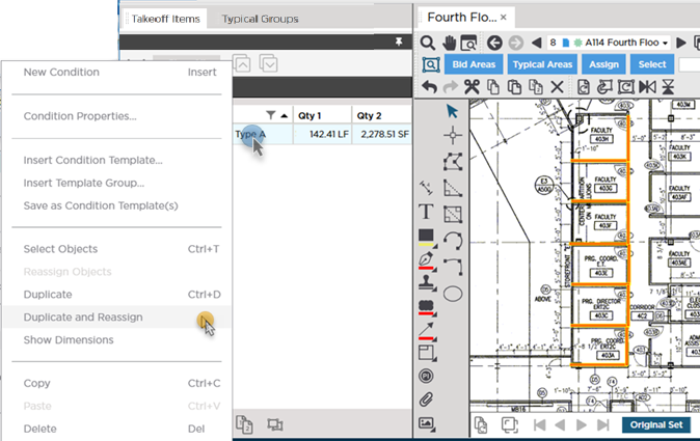 Condition Pane context menu