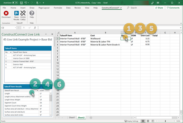 Linking the same result to multiple cells