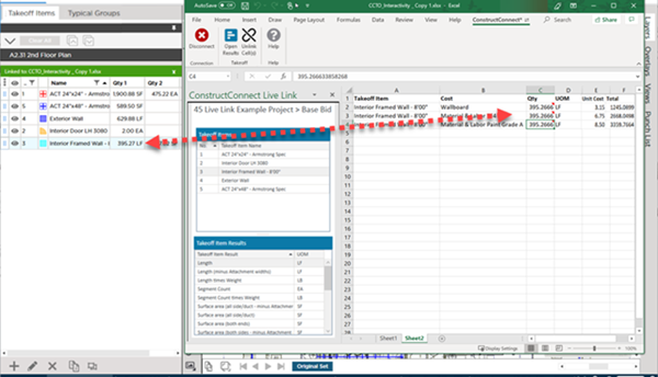 Linking the same result to multiple cells