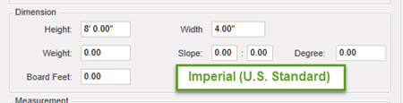 entering imperial values into measurement boxes