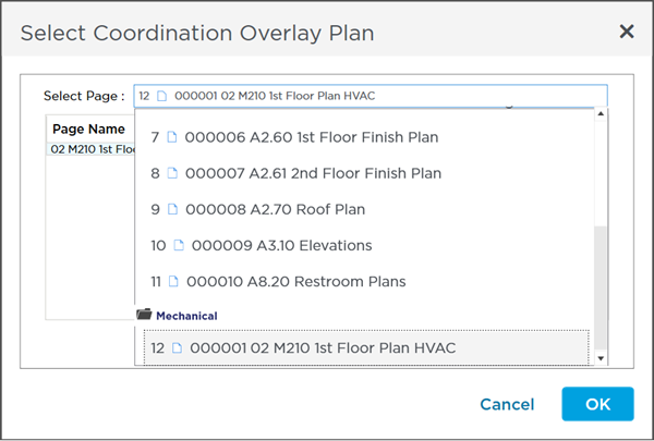 add overlay drop-down list