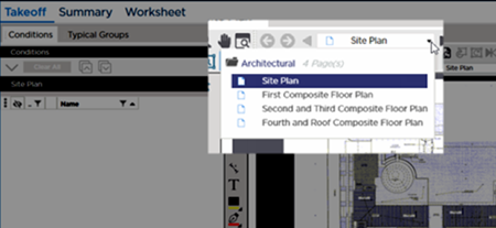 Plan Organizer showing Pages with no Current Set plan