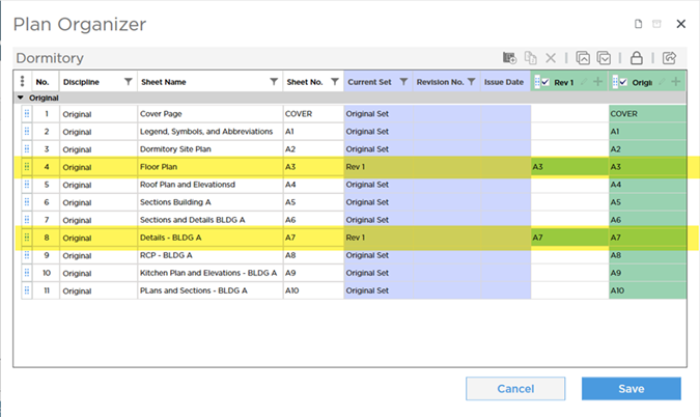 Plan Organizer, two Plans matched