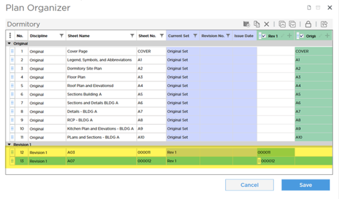 Plan Organizer, new Pages added because plans not matched