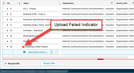 CCTO project list - upload pending