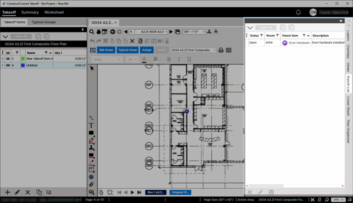 punch list in default location