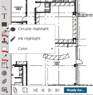 highlighter shape and color menu