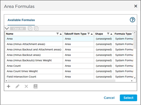 you can select addition results to add to this Takeoff Item