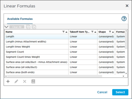 you can select addition results to add to this Takeoff Item