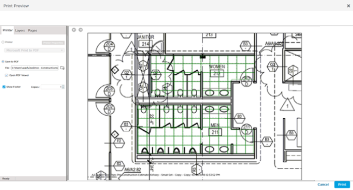 what you see is what you get (WYSIWYG) when Printing although you can show-hide Layers right from the Print Preview dialog box