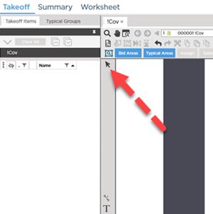 The Takeoff Tab indicating Takeoff Tool