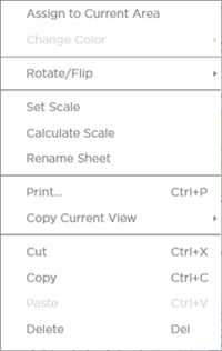 context menu - takeoff window area takeoff object