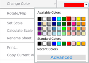 context menu - takeoff window annotation - change color