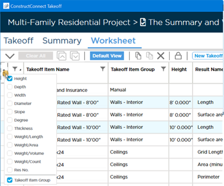 click the three vertical dots to open the Column Picker