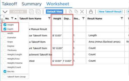 Worksheet Tab after adding the Height column