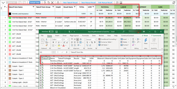 Worksheet Tab exported into Excel spreadsheet