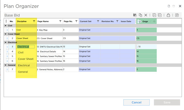 change Discipline by typing name for new or existing Discipline