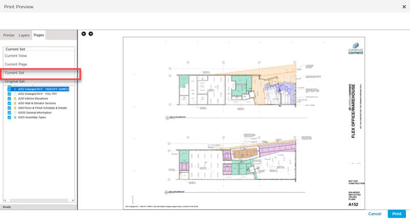 CC Takeoff print multiple pages or an entire plan set