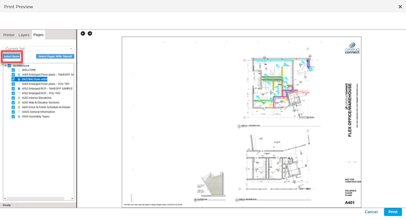 CC Takeoff print multiple pages or an entire plan set