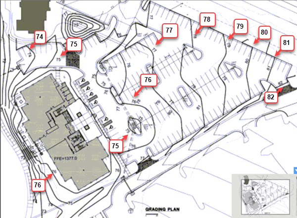 cut-n-fill example with elevation markers emphasized