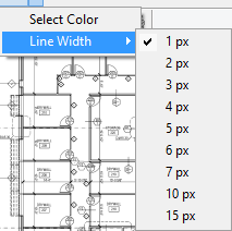 you can select the line width (strength) of shape annotations