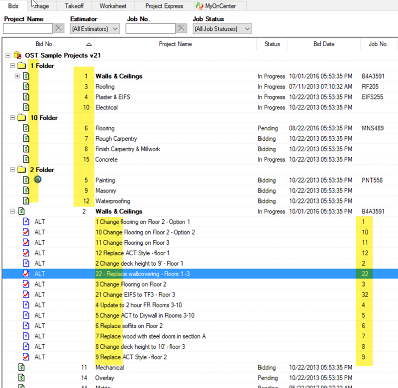 How OST and Quick Bid sort