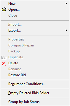 DPC Bids Tab context menu