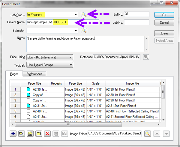 In the duplicate bid, change the Job Status to 'in progress' and add 'budget' to the name.