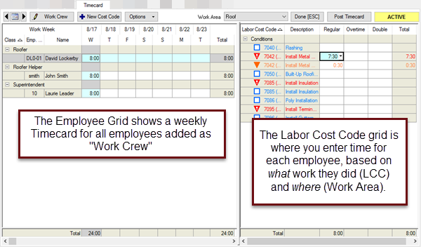 The Digital Production Control Timecard Tab shows you the labor used to perform the work percented on the Image Tab