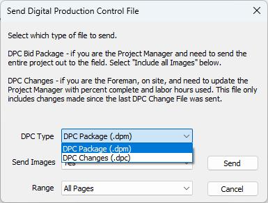 Digital Production Control create DPC File dialog box